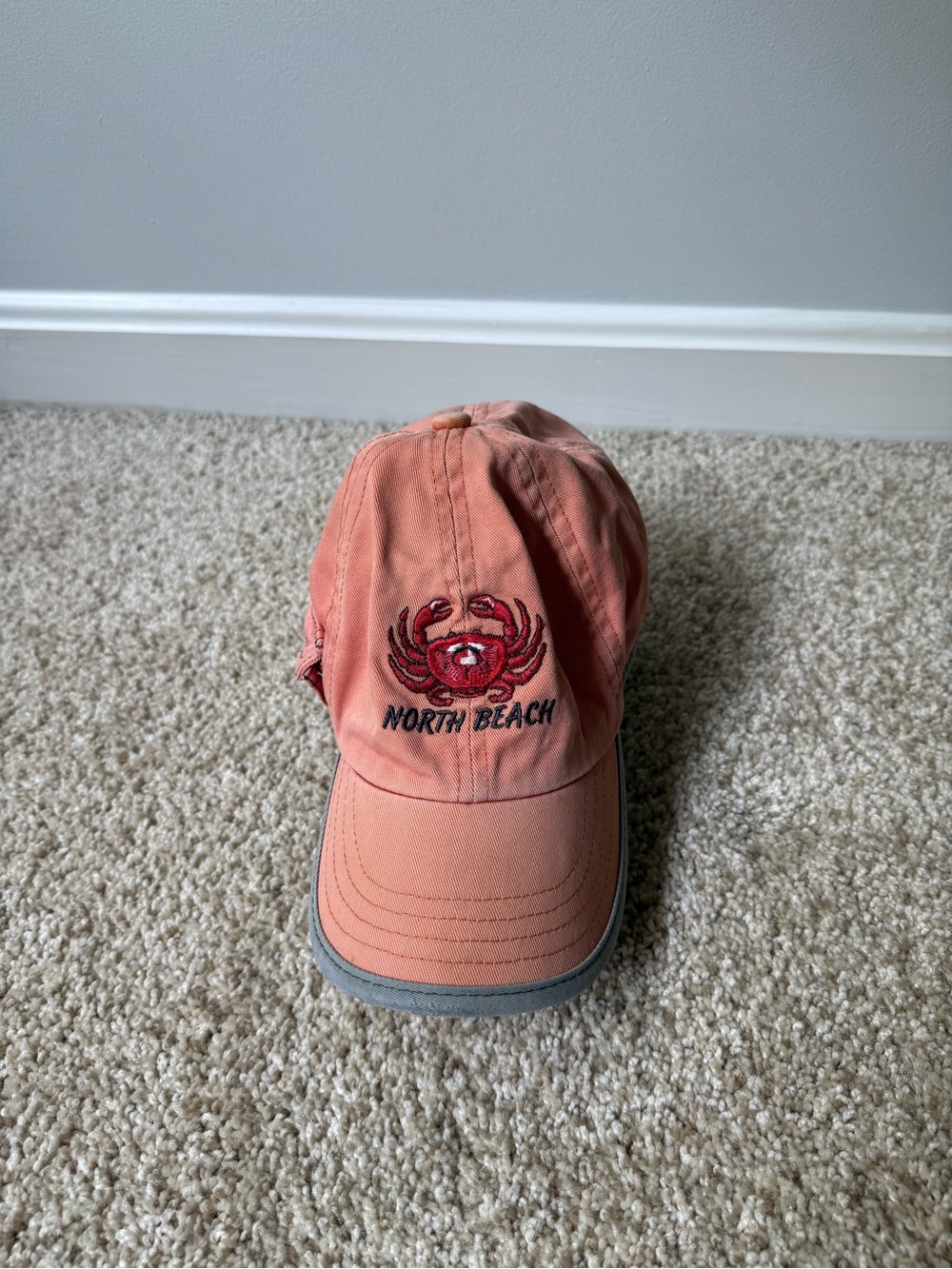 Kids' Coral Crab Embroidered Baseball Cap -